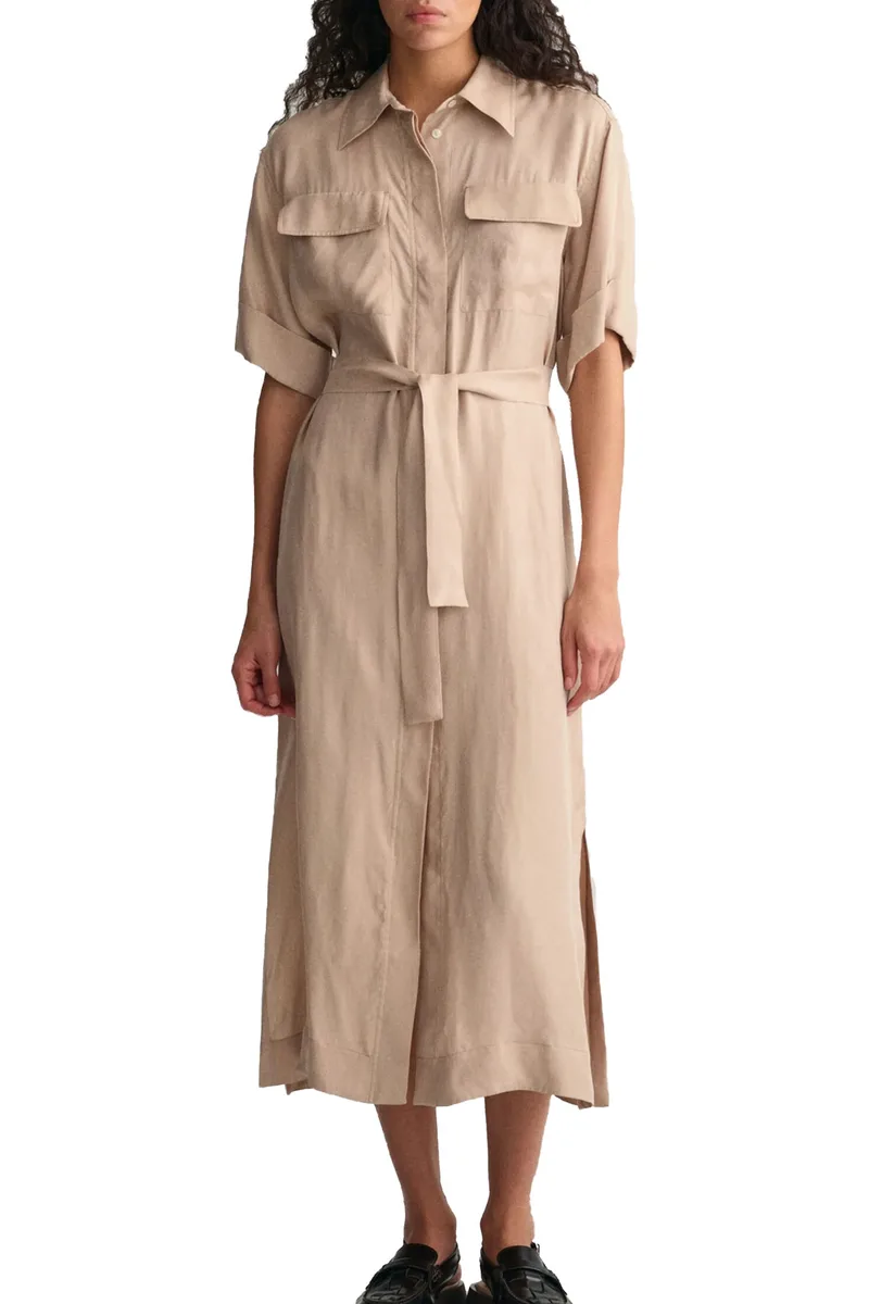 Φόρεμα Gant Rel Flap Pocket Shirt 4503253-277 DRY SAND Γυναικείο