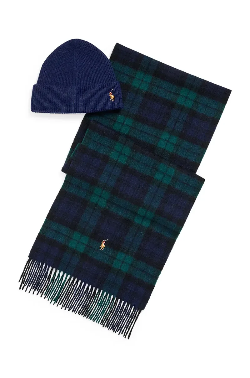 Μάλλινος σκούφος και κασκόλ Polo Ralph Lauren