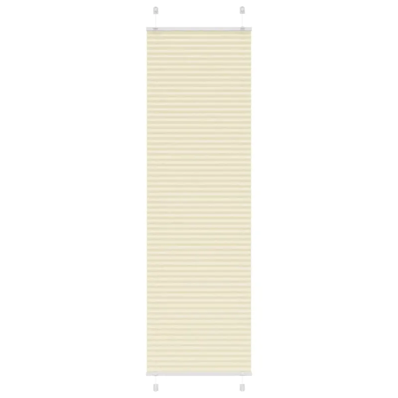 vidaXL Πλισέ Στόρι Κρεμ 55x200 εκ. Πλάτος Υφάσματος 54,4 εκ. Πολυεστέρας