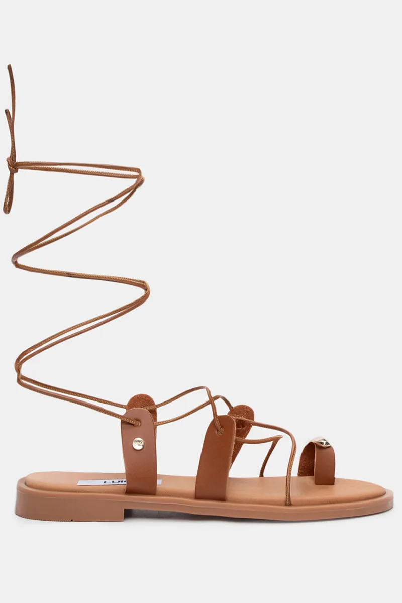 LUIGI DESIGN - Flat Σανδάλια Gladiator με Διακοσμητικό - ΤΑΜΠΑ