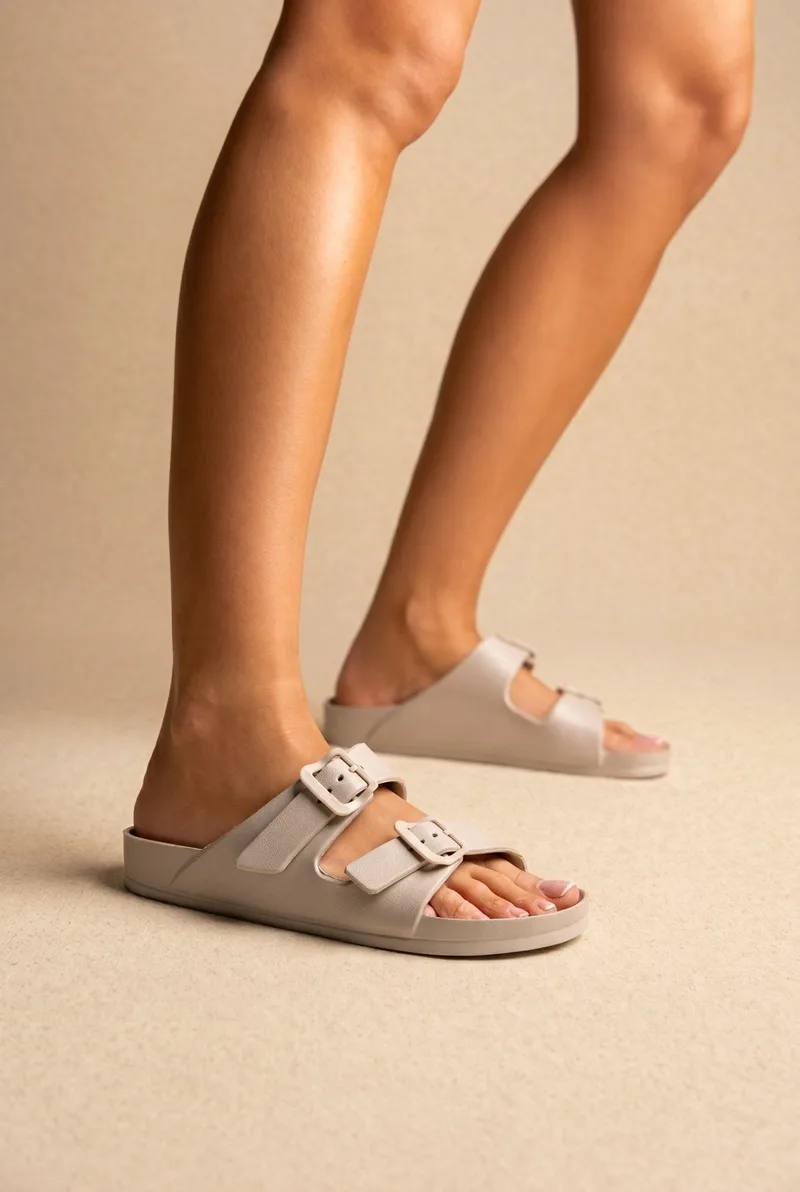 ONLY Slides με ανατομικο πάτο - 15316868 - Light Grey Matte