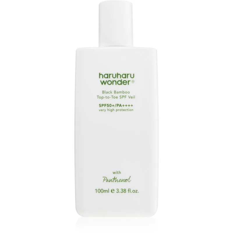 Haruharu Wonder Black Bamboo Top-to-Toe SPF Veil ελαφρύ προστατευτικό υγρό για σώμα και πρόσωπο SPF 50+ 100 ml