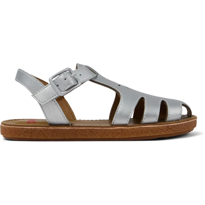 CAMPER Miko - Πέδιλα Για Κορίτσια - Γκρι, Μέγεθος 32, Smooth leather