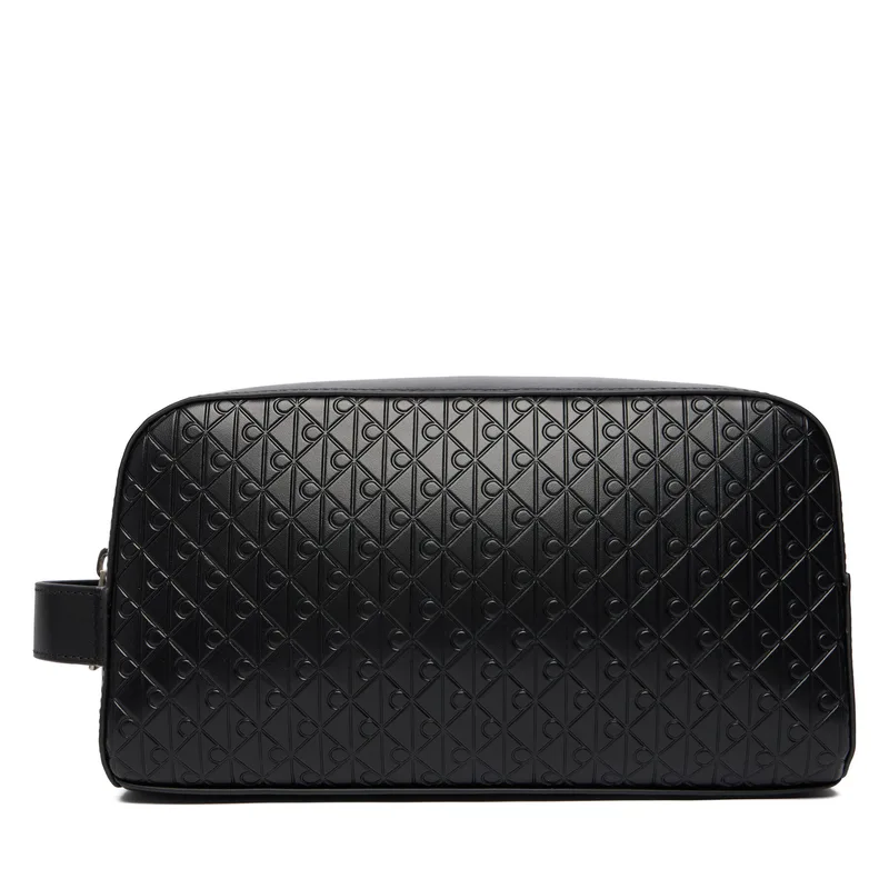 Τσαντάκι καλλυντικών Calvin Klein Embossed Emblem Washbag LV04D1146G Μαύρο