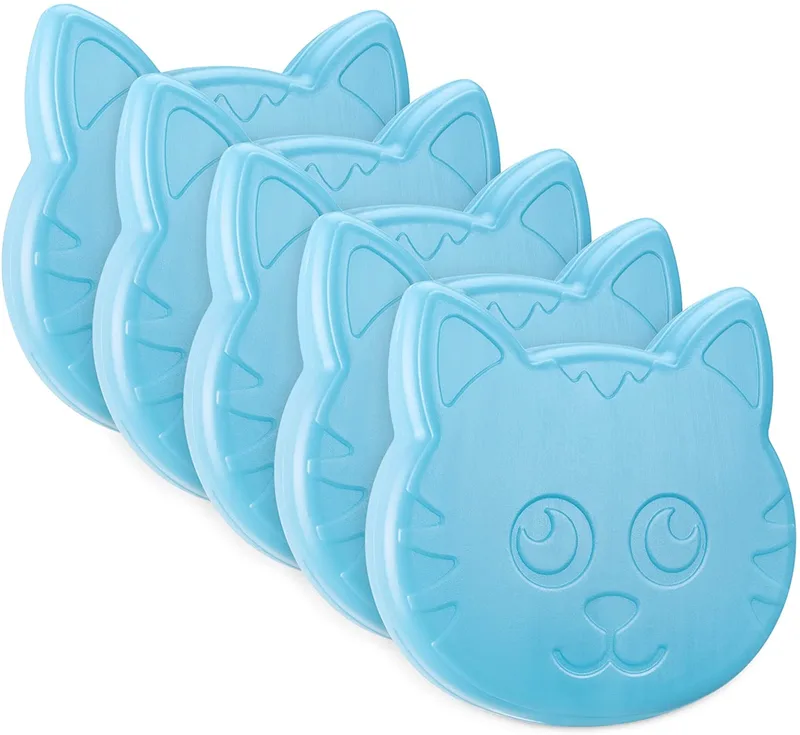 Navaris Slim Ice Packs for Lunch Boxes - Επαναχρησιμοποιούμενες Παγοκύστες για Δοχείο Φαγητού - 5 Τεμάχια - Blue Cat (48099.02)
