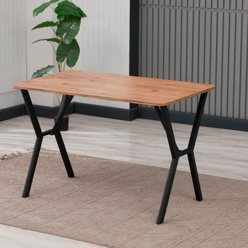 Τραπέζι Τραπεζαρίας Elma 110 - Walnut 225Aln1501 (110x74x70 cm)