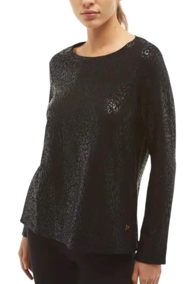 Μπλούζα Μακρυμάνικη Freddy Shiny Tonal Animal Print F3WSLS11C-ANI55 Γυναικείο