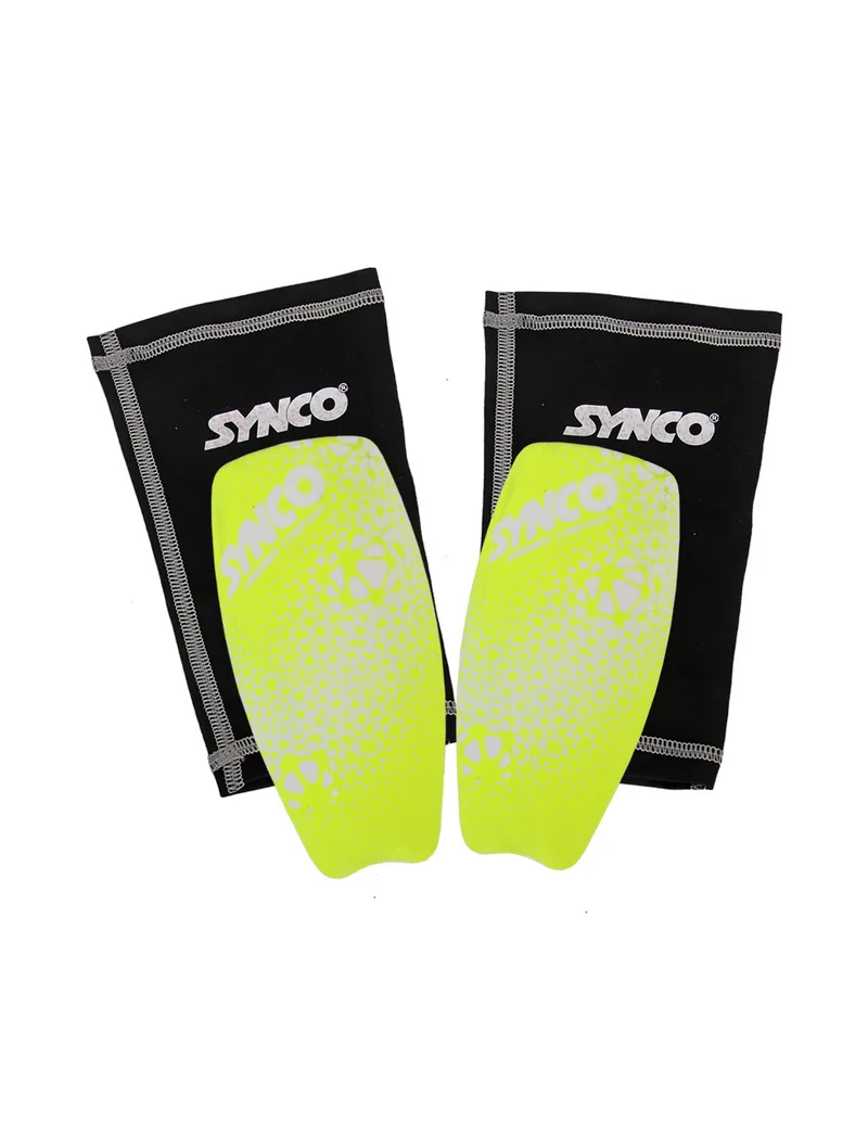 SYNCO football shin guards with a sock