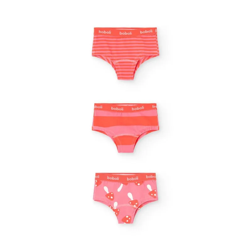 Εσώρουχα βρακάκια 3 pack κορίτσι Boboli-922069-9669-Pink