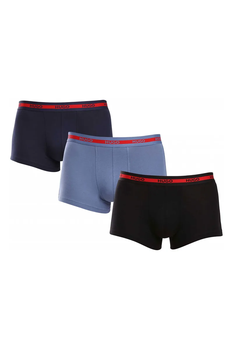 Hugo Boss σετ ανδρικά εσώρουχα boxer με logo tape στο λάστιχο (3 τεμάχια) - 50517883 Μαύρο