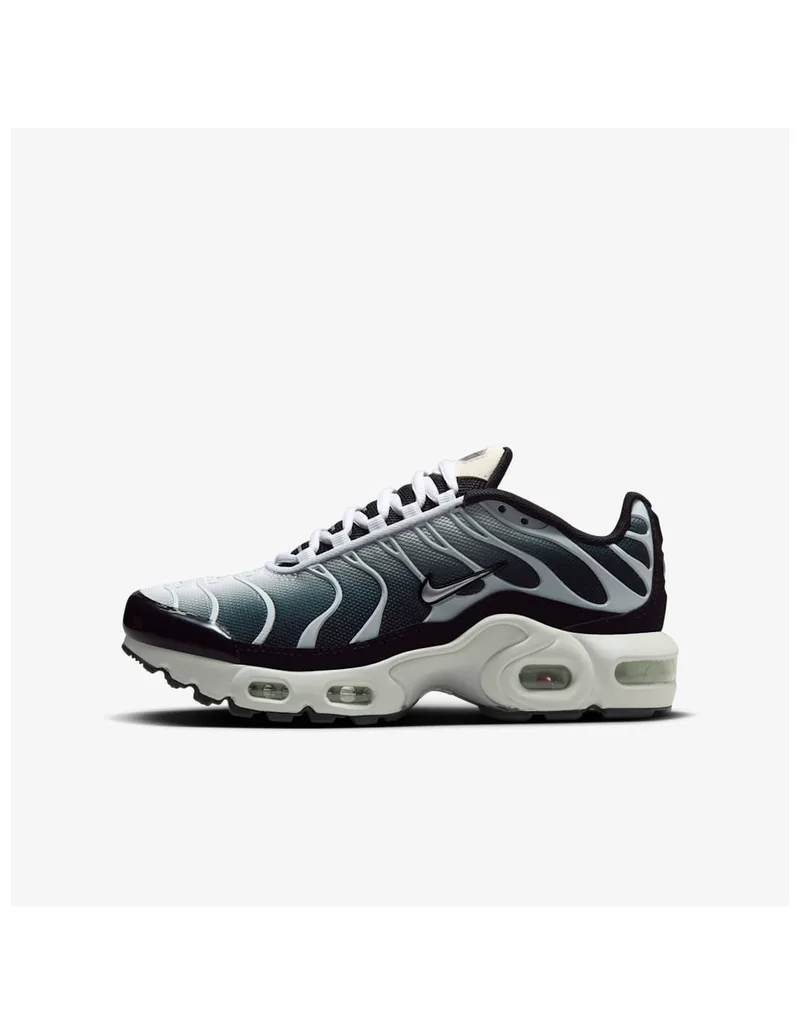 Nike Air Max Plus Black White Sail Metallic Cool Grey GS CD0609026 MBS