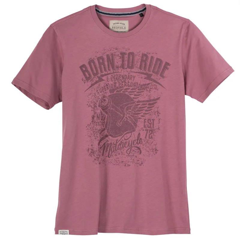 King size t-shirt μακό pennie "Born To Ride",της Redfield - Summer Grape