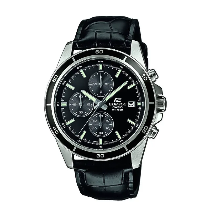 CASIO Edifice Black Leather Chronograph EFR-526L-1AVUEF