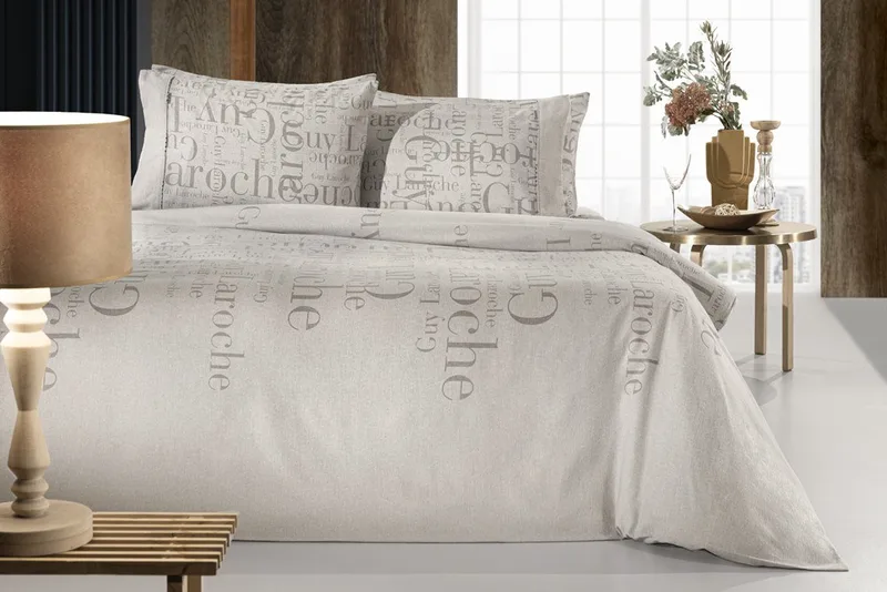 Σετ Σεντόνια Φανελένια Μονά 3 Τεμαχίων Guy Laroche Brand Natural 170x265