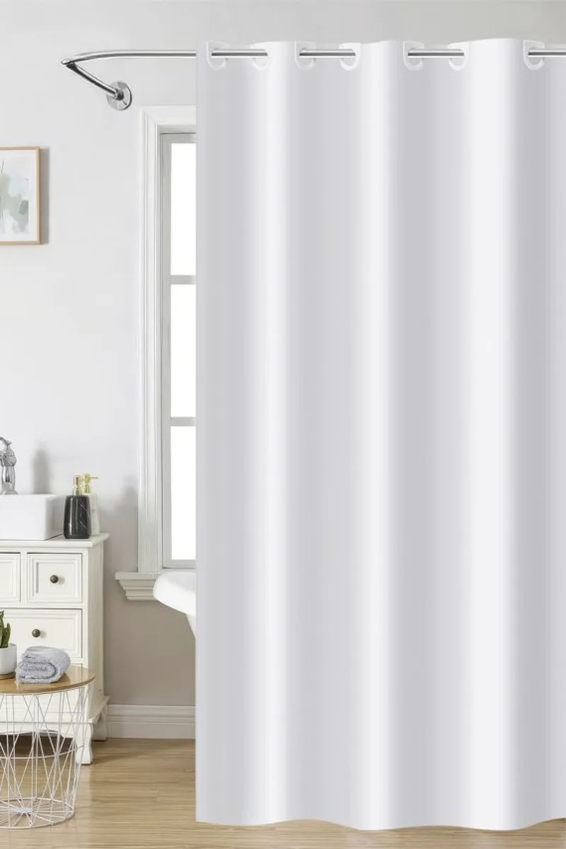 Κουρτινα Μπανιου White Nima 200x0x180cm Μονόχρωμο
