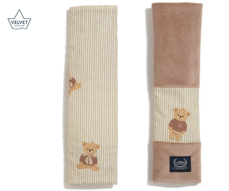 Κάλυμμα ζώνης ασφαλείας La Millou Baby Bear Velvet Mocca