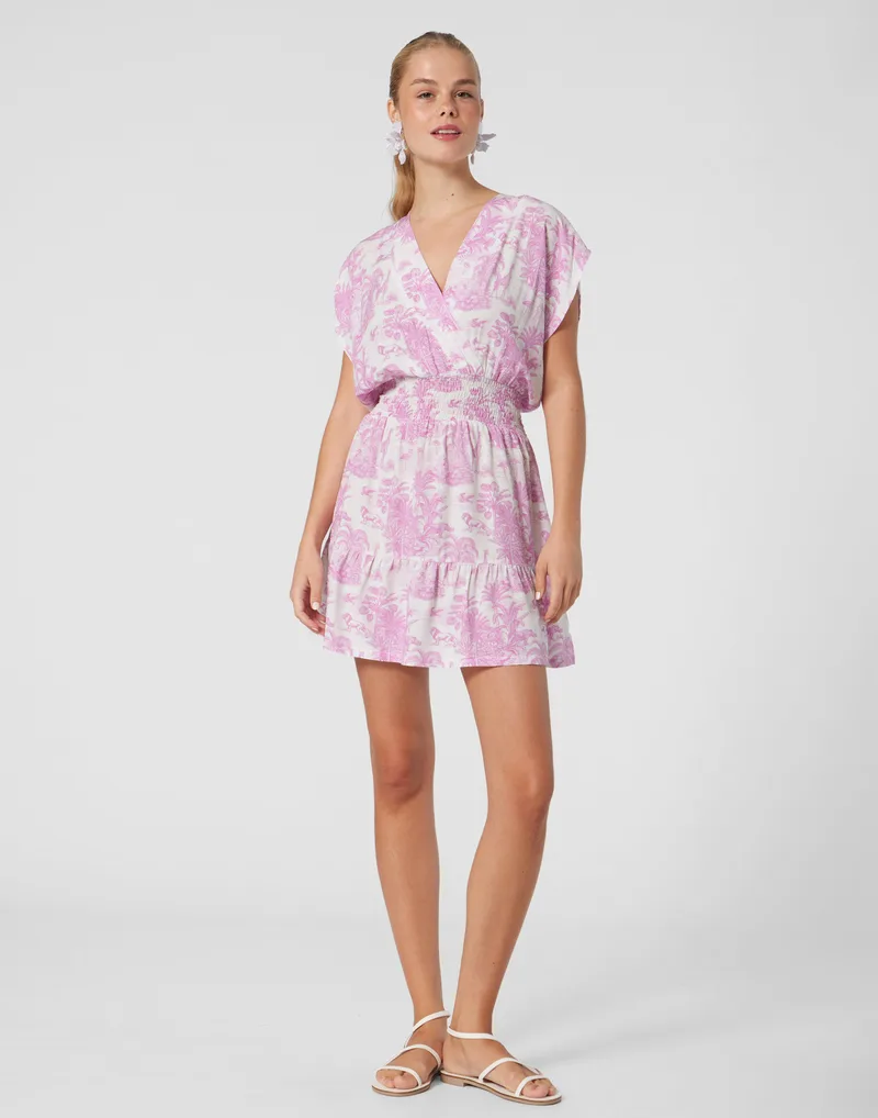 WOMEN'S SHORT DRESS JUNGLE LILLAC