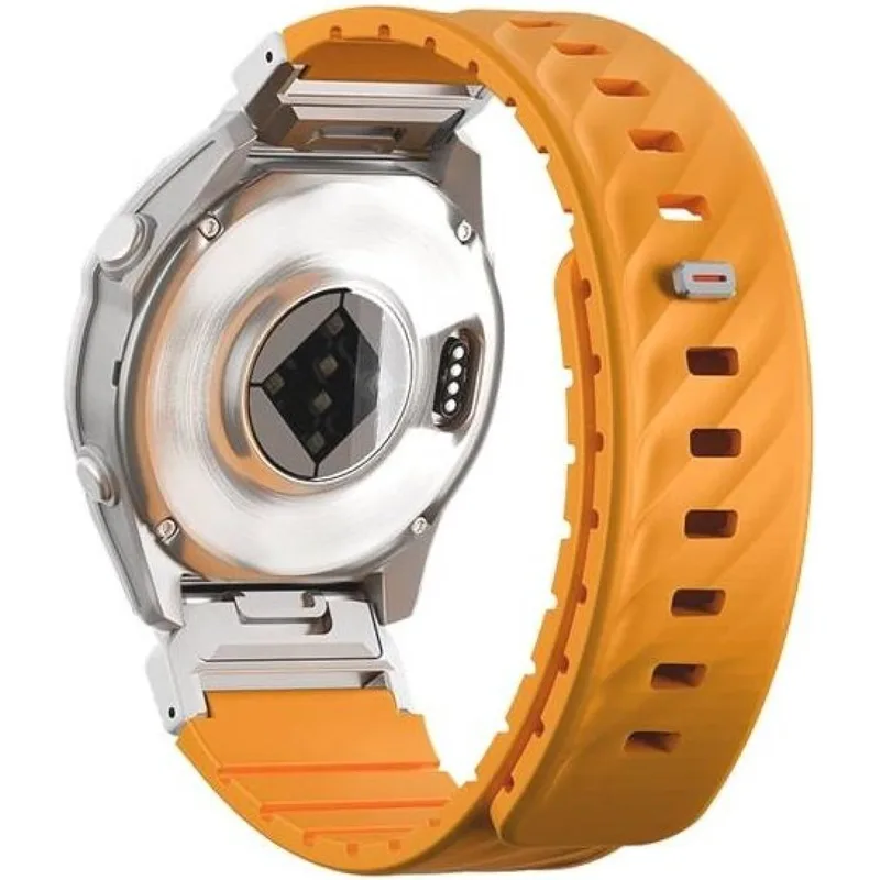 Λουράκι Garmin Watch 22mm Uniq Fluo από Αδιάβροχη Σιλικόνη & Ανοξείδωτο Ατσάλι - Pale Πορτοκαλί (UNIQ-22MM-FLUOPORG)