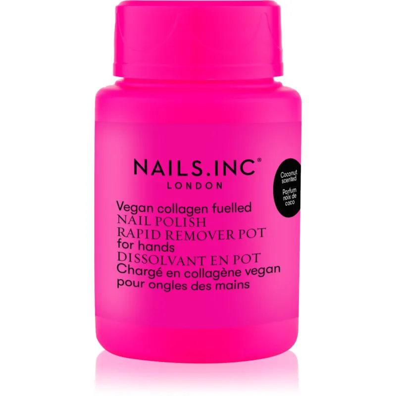 Nails Inc. Vegan Nail Polish Rapid Remover Pot ασετόν για τα νύχια χωρίς ασετόνη s vůní kokosu 50 ml