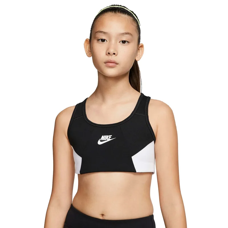 GIRLS` NIKE CLASSIC VENEER BRA ΜΑΥΡΟ