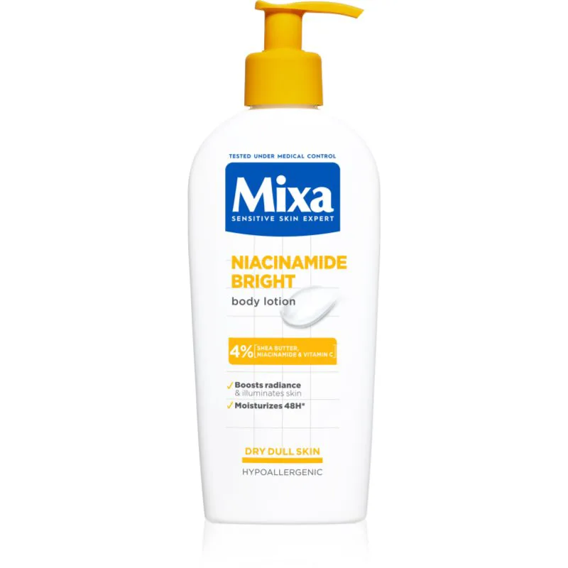 Mixa Niacinamide Bright βούτυρο σώματος με βούτυρο καριτέ 250 ml