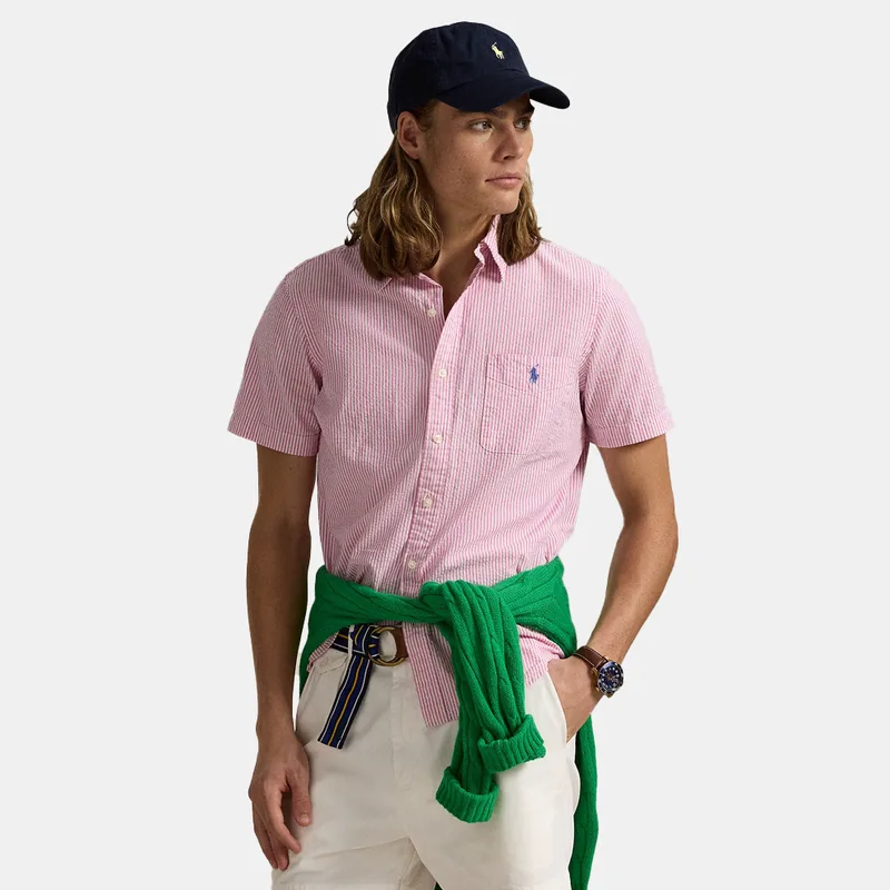Polo Ralph Lauren Classics 12/16 Custom Fit Seersucker Ανδρικό Κοντομάνικο Πουκάμισο (9000219825_84424)