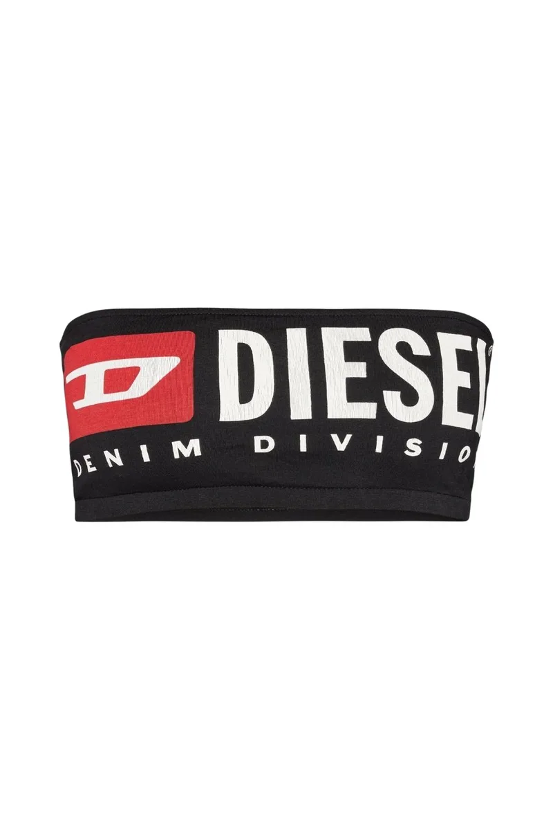 DIESEL Μπουστάκι UFSB-MELANIE BRA με logo - BLACK-S26A134000WHAV-BLACK