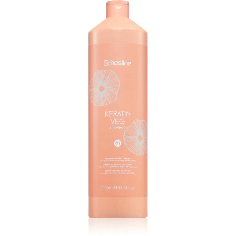 Echosline Keratin veg Shampoo θρεπτικό σαμπουάν για ανανέωση και ενίσχυση των μαλλιών με αμινοξέα 1000 ml