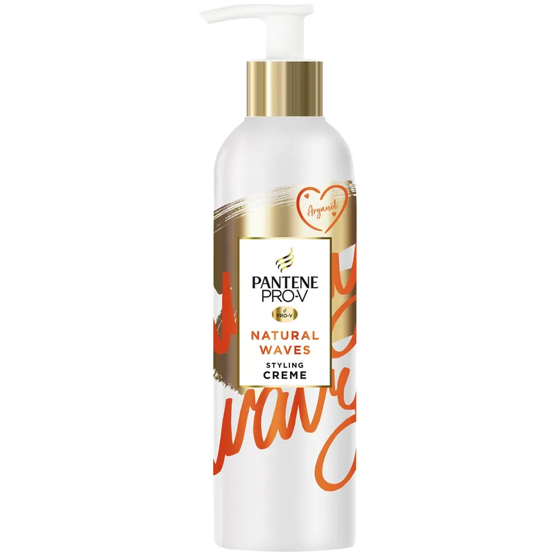 Pantene Pro-V Natural Waves Styling Cream Κρέμα Styling για Κυματιστά Μαλλιά & Προστασίας από τη Θερμότητα με Λάδι Αργκάν 235ml