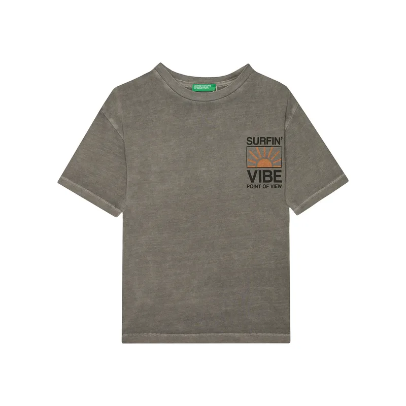 United Colors Of Benetton T-Shirt 3PCMC10N7 Γκρι Regular Fit