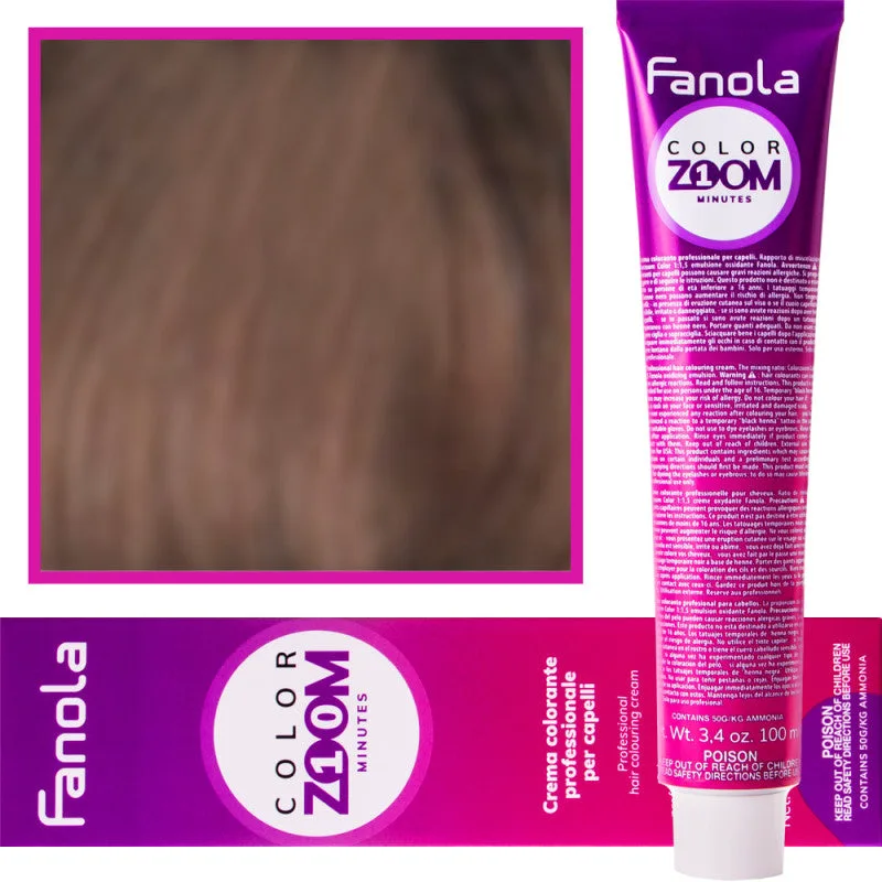 Hair coloring cream Fanola Color Zoom, complete palette 100 ml 7.7 Blonde brown