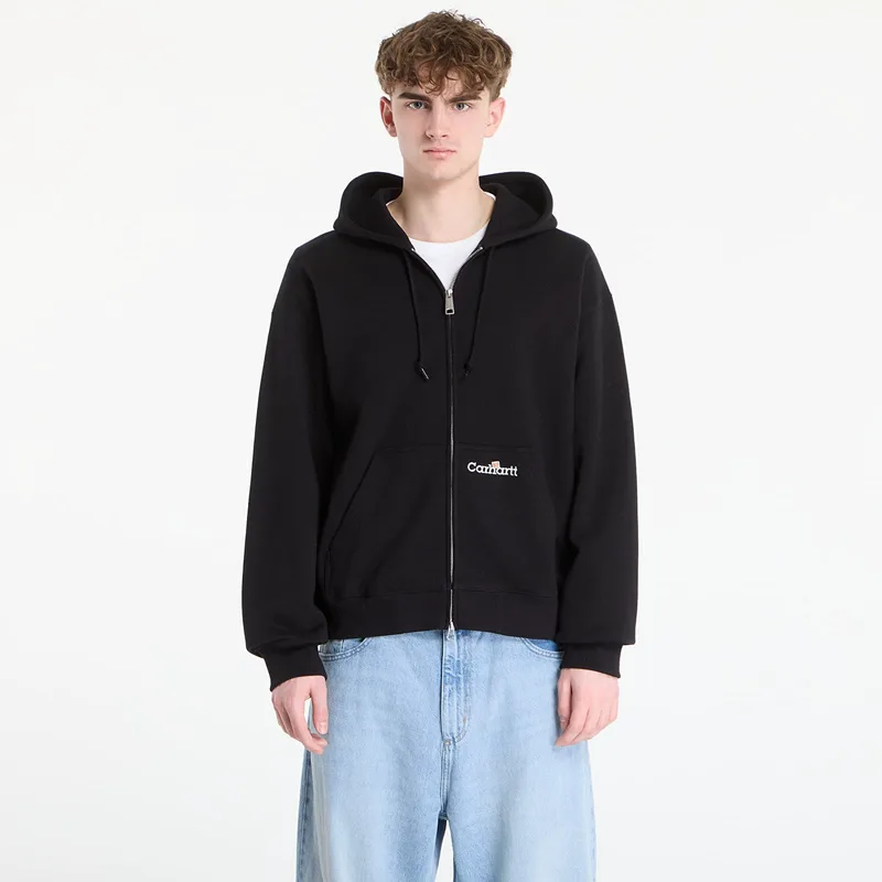 Φούτερ Carhartt WIP Hooded WIP Label Sweat Jacket UNISEX Black M