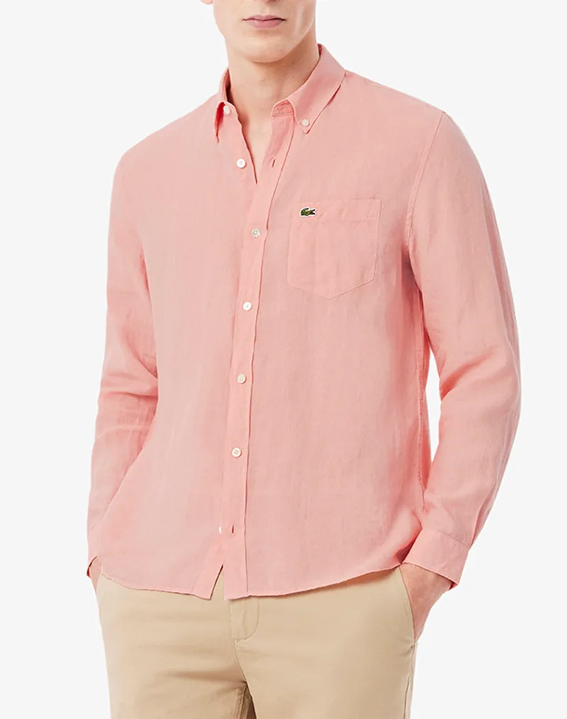 LACOSTE ΠΟΥΚΑΜΙΣΟ ΜΜ L SLEEVED SHIRT 3CH5692-UI2 LightPink