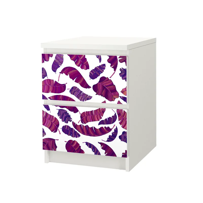 Αυτοκόλλητο Συρταριέρας PURPLE BANANA LEAVES