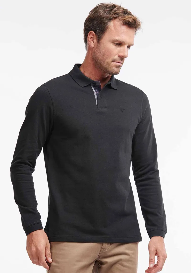 Barbour Polo Μπλούζα της σειράς Essential - MML0705 BK31 Black