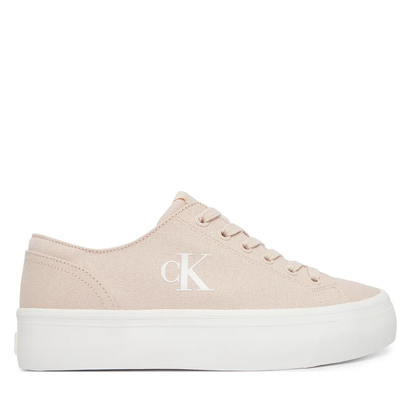 Αθλητικά Calvin Klein Jeans Vulc Flatform Low Canvas Mg YW0YW01763 Ροζ