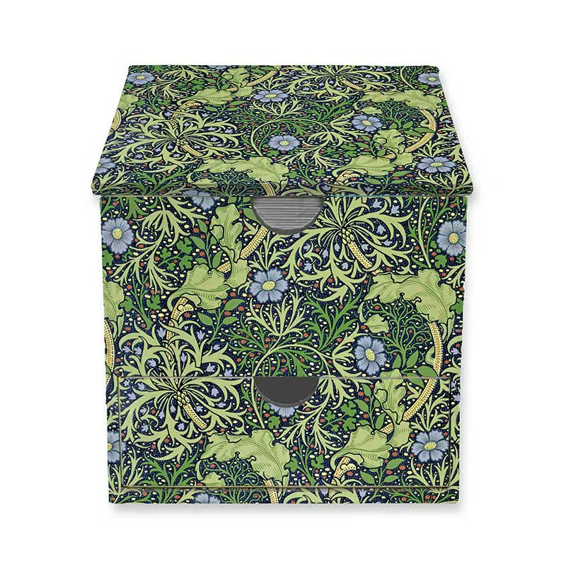 Σημειωματάριο Κουτί William Morris: Seaweed Flame Tree Memo Block in Box with Drawer