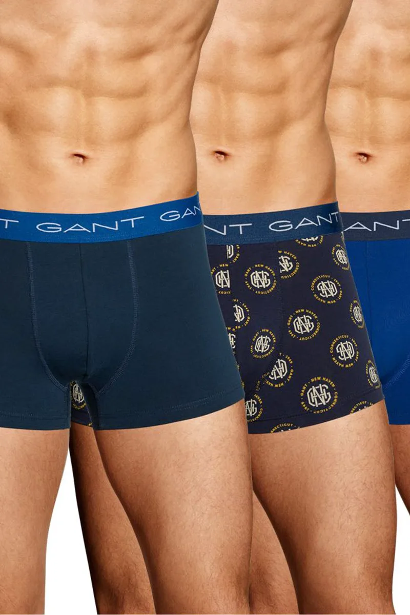 Gant σετ 3 εσωρούχων με print - 901733103 Μπλε Σκούρο