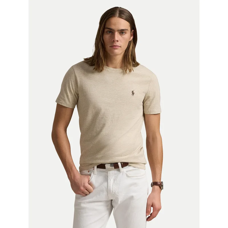 Polo Ralph Lauren T-Shirt 710671438203 Μπεζ Slim Fit