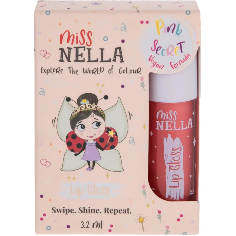 Miss Nella Lip Gloss Ενυδατικό Lip Gloss για Παιδιά 3.2ml - Ροζ Secret