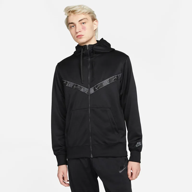 NIKE SPORTSWEAR FULL-ZIP HOODIE ΜΑΥΡΟ