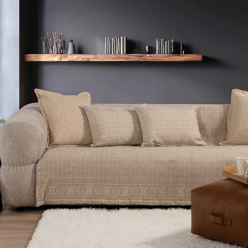 Ριχτάρι Πολυθρόνας (170x180) Nef-Nef Homeware Jeneria Μπεζ
