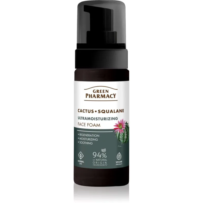 Green Pharmacy Cactus & Squalane Face Foam ενυδατικός αφρός 150 ml