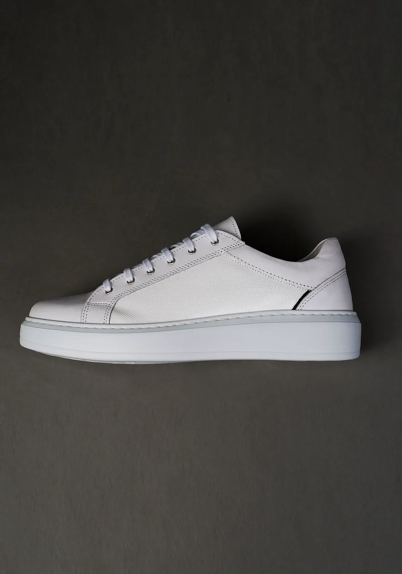 Alessandro Rossi Leather Sneakers - ARS1875 001 White