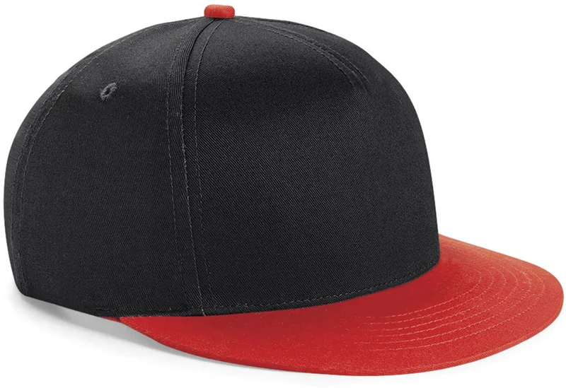 Καπέλο Snapback Beechfield B615 Black/Bright Red