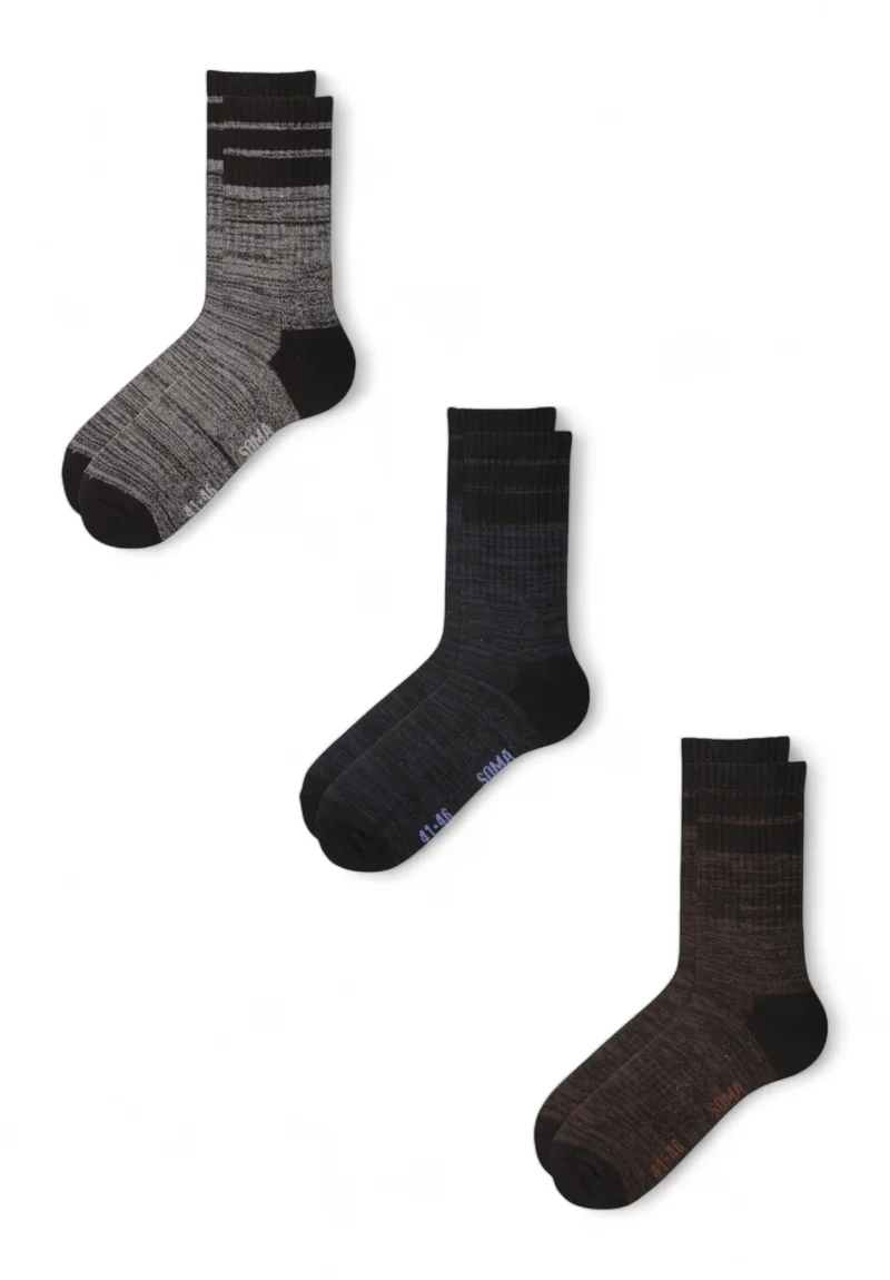 Κάλτσες ανδρικές από Bamboo Soma SS2077-Πολύχρωμο