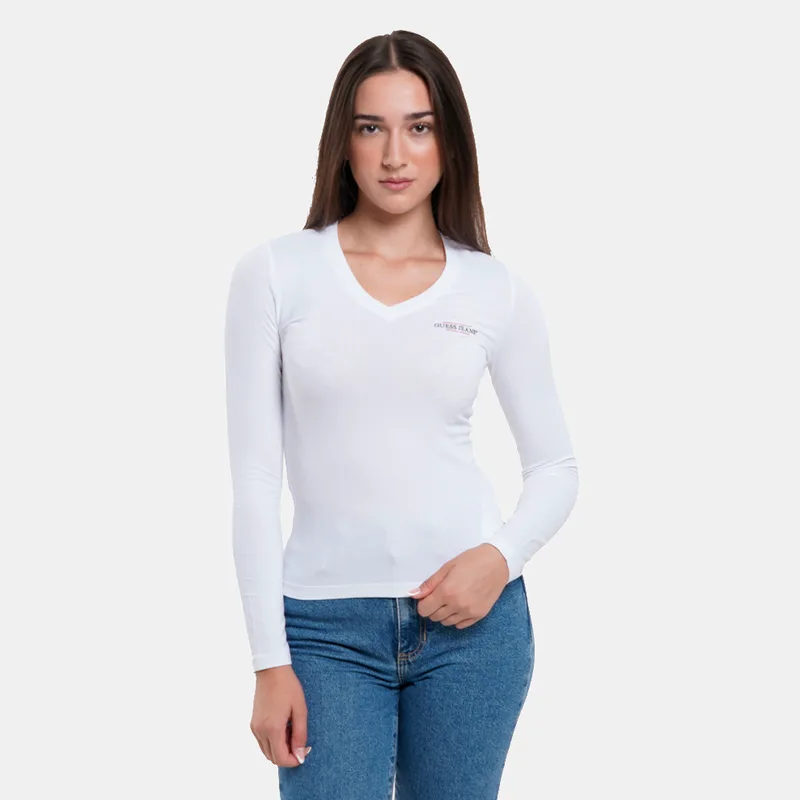 Guess Slim Mini Γυναικεία Μπλούζα με Μακρύ Μανίκι (9000192249_6231)