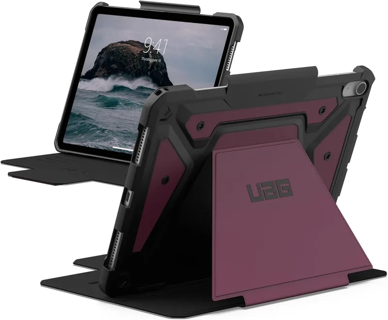 UAG Metropolis SE - Flip Ανθεκτική Θήκη με Υποδοχή για Apple Pencil - Apple iPad Air 8 2026 11" / Air 7 2025 11" / Air 6 2024 11" / Air 5 2022 10.9" / Air 4 2020 10.9" - Bordeaux (124473119049)