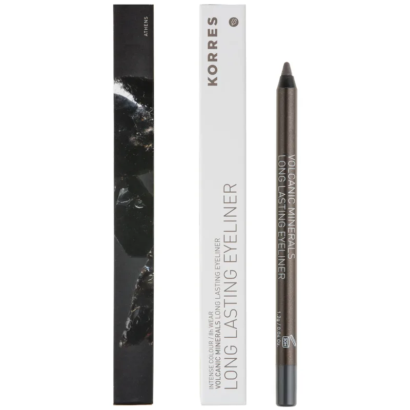 Korres Volcanic Minerals Long Lasting Eyeliner Μολύβι για το Περίγραμμα των Ματιών με Έντονο Χρώμα που Διαρκεί 1.2g - 06 Γκρι