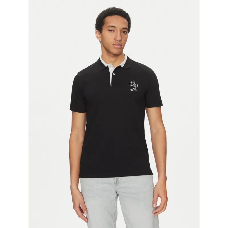 Guess Polo M5GP60 K7O64 Μαύρο Slim Fit